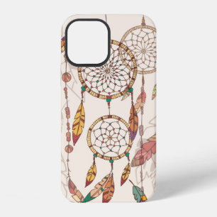 Boheemien droomvanger met kralen en veren, naadloo iPhone 12 hoesje