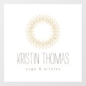 Boheemien Gouden Zon Mandala Yoga, Boetiek, Salon Raamsticker (Vel)