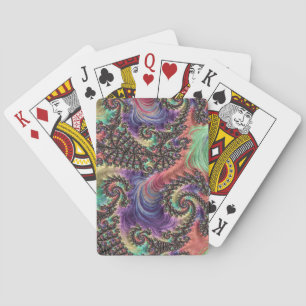 Boheemien Hippie Kleurrijke Juweeltoon Fractale Ku Pokerkaarten