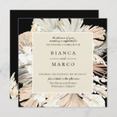 Boheemien Jungle Frame Trouw Uitnodiging (Voorkant / Achterkant)