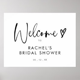 Boheemien Minimalistisch Script Bruiloft Feest Wel Poster