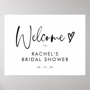 Boheemien Minimalistisch Script Bruiloft Feest Wel Poster
