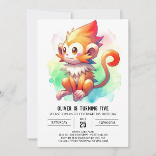 Boheemien Rustieke Apen Verjaardag Kaart