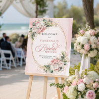 Boheemien Stof Roze Bloemige Eucalyptus Goud Welko