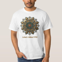 Boheemien Teal en Gouden Mandala Sierlijke T-Shirt