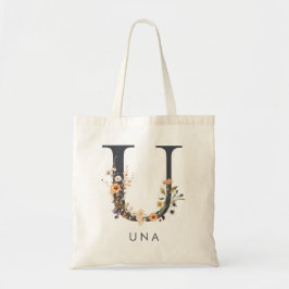 Boheemien Wilde Bloem Monogram U Tote Bag