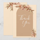 Boheemige bruid/baby bedankt kaart (Voorkant / Achterkant)