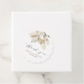 boheemisch pampagras en groen wedding bedankjes labels (In situ)