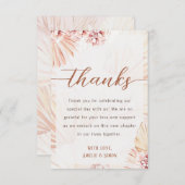 Boheemische dankbrief Boho bruiloft verlovingsfees Bedankkaart (Voorkant / Achterkant)