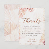 Boheemische Dankbrief Boho Trouw Verlovingsfeest Bedankkaart (Voorkant / Achterkant)