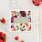 Boheemkleurige bloemenprint servetten (Insitu)