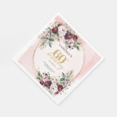 Boheemroze Bourgondië Bloemgoud 60 Servetten (Hoek)