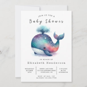 boheems aangepast walvis-Baby shower Kaart
