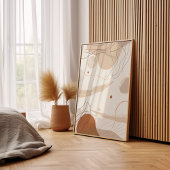 Boheems Abstract beige Poster