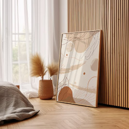 Boheems Abstract beige Poster