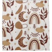 Boheems Abstract geometrisch douchegordijn (Voorkant)