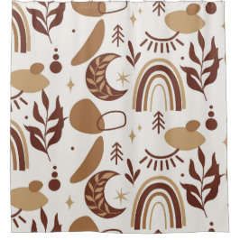 Boheems Abstract geometrisch douchegordijn