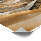 Boheems abstract landschap glooiende heuvels poster (Hoek)