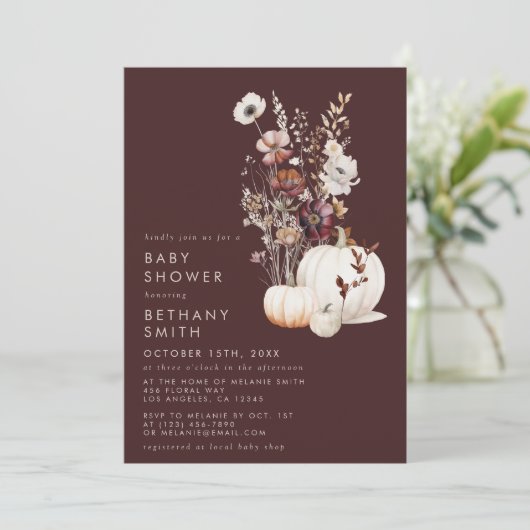 Boheems Baby shower Kaart (Staand voorkant)