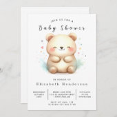Boheems bedrukbaar Beren Baby shower Kaart (Voorkant / Achterkant)