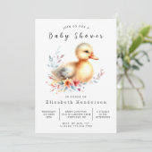 Boheems bedrukbaar eendenBaby shower Kaart (Staand voorkant)