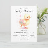 Boheems bewerkbaar eendenBaby shower Kaart (Staand voorkant)
