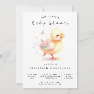 Boheems bewerkbaar eendenBaby shower Kaart