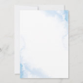 Boheems blauw Roos Baby shower Kaart (Achterkant)