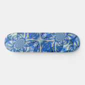 Boheems blauw wit mandala bloemen persoonlijk skateboard (Horizontaal)