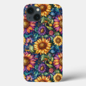 Boheems Bloemenlandschap Levendig Patroon Case-Mate iPhone Case (Achterkant)