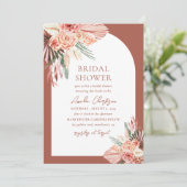 Boheems bloementerracotta & ivoor Vrijgezellenfees Kaart (Staand voorkant)