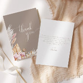 Boheems bloemig pampasgras | BABY SHOWER Bedankkaart