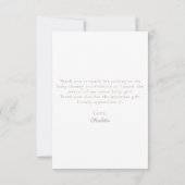 Boheems bloemig pampasgras | BABY SHOWER Bedankkaart (Achterkant)