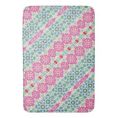 Boheems bloemmozaïekontwerp met Waterverf mozaïek Badmat (Voorkant Verticaal)