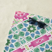 Boheems bloemmozaïekontwerp met Waterverf mozaïek Strandlaken (In situ)