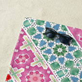 Boheems bloemmozaïekontwerp met Waterverf mozaïek Strandlaken (In situ)