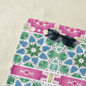 Boheems bloemmozaïekontwerp met Waterverf mozaïek Strandlaken (In situ)