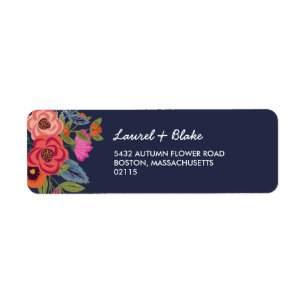 Boheems boeket - Navy Blue Etiket