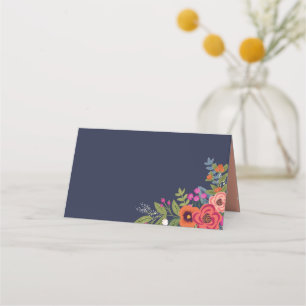 Boheems boeket - Navy Blue Plaatskaartje