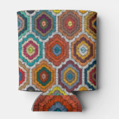 Boheems borduurwerk: Geometrische patchwork Blikjeskoeler (Achterkant)
