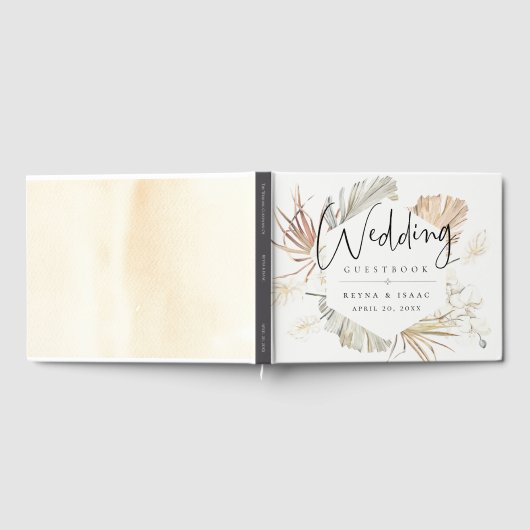 Boheems-chique botanische bruiloft gastenboek (Volledig)