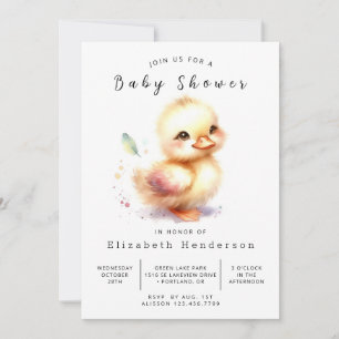 Boheems digitaal eendenBaby shower Kaart