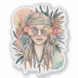 Boheems droomportret sticker