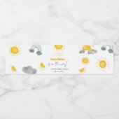 Boheems een beetje zonneschijn is de manier waarop waterfles etiket (Enkel label)