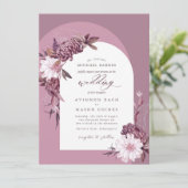 Boheems Engels Lavendel Herfst Bloemenboog Foto (Staand voorkant)