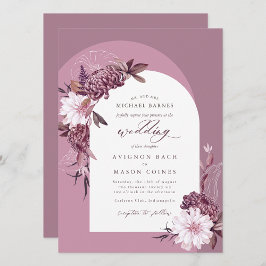 Boheems Engels Lavendel Herfst Bloemenboog Foto