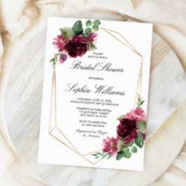 Boheems Floral Bourgondië Vrijgezellenfeest Kaart