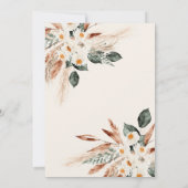 Boheems gedroogd bloemengroen Vrijgezellenfeest Kaart (Achterkant)