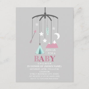 Boheems geïnspireerd mobiel meisje modern Baby sho Kaart