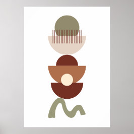 Boheems geometrisch Abstract Poster